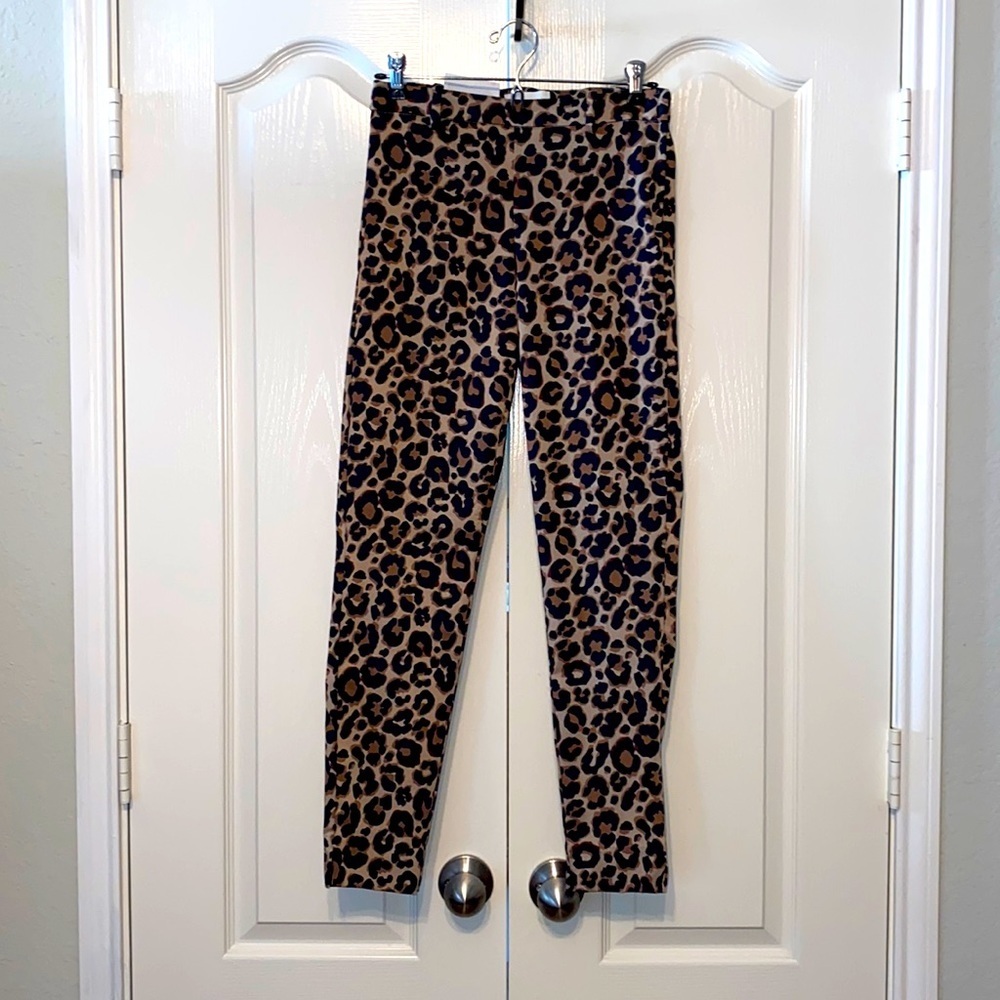 H&M Leopard Slacks Super Stretch Size US 2